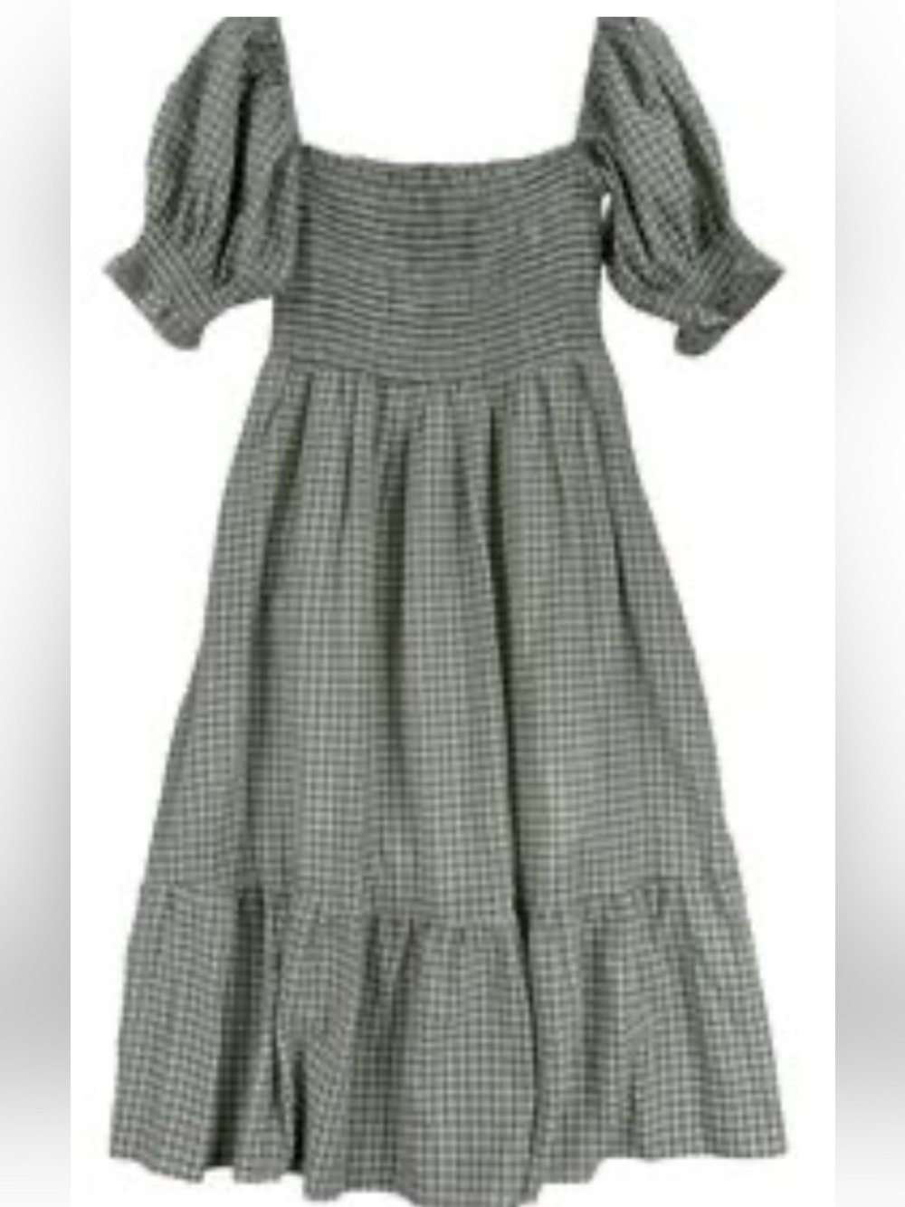Caara Angie off or on the shoulder gingham midi dress with smocking